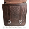 Western Horse Saddle Bag Bags Leather Hand Carved Brown