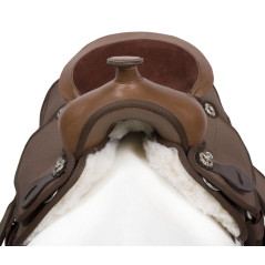 Brown Pony Trail Saddle Synthetic Kids Childs Youth 12