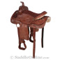 Brown Leather Western Pleasure Trail Horse Saddle 16 17