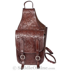 Extra Large Brown Western Leather Horse Saddle Bags