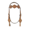 New Western Horse Premium Hand Tooled Leather Headstall Set