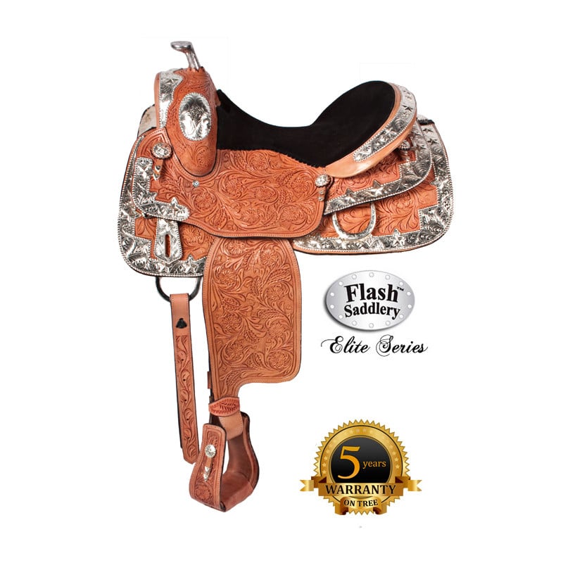 Western Horse Shine On Elite Show Saddle by Flash 16