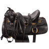 17 Comfy Padded Black Pleasure Trail Horse Saddle