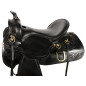 Black Western Leather Trail Horse Saddle 15 16 17