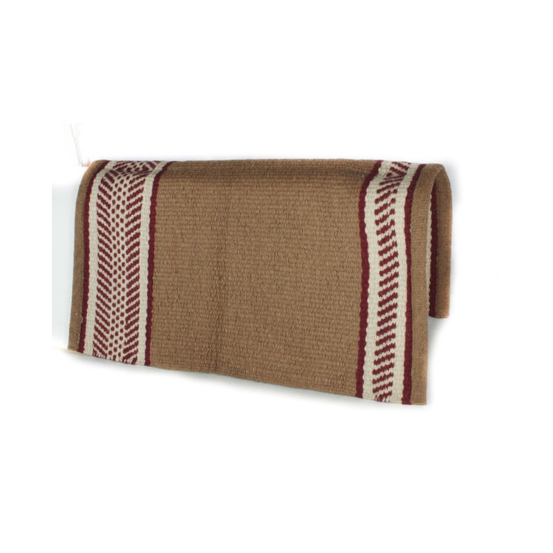 Brown And Brick Red Design Premium Wool Show Blanket