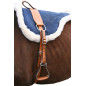 Natural Horsemanship Navy Blue Leather Bareback Pad