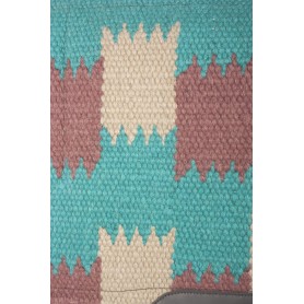 Turquoise Brown Heavy Duty Thick Wool Western Saddle Pad
