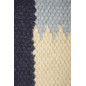 Navy Light Blue And Cream Heavy Duty Wool Western Saddle Pad