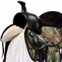 Green Camo Lightweight Western Synthetic Tack Saddle 15 18