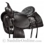 Comfortable Black Old Time Trail Rider Horse Saddle Tack