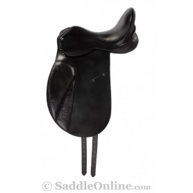NEW Beautiful Black Dressage English Horse Saddle 16.5