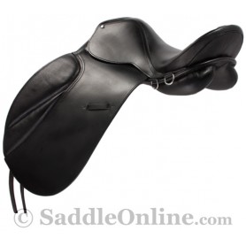 NEW Beautiful Black Dressage English Horse Saddle 16.5