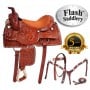 Buck Stitched Pleasure Trail Western Horse Saddle 16 17
