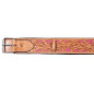 Premium Pink Inlay Thick Hand Tooled Leather Rear Back Cinch