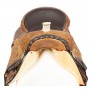 Brown Rough Out Barrel Racing Ostrich Seat Saddle 14