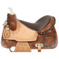Brown Rough Out Barrel Racing Ostrich Seat Saddle 15