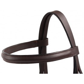 Premium Brown Leather English Flash Noseband All Purpose Bridle
