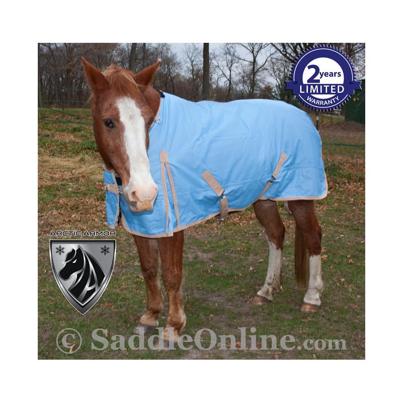 1200D Blue Turnout Waterproof Winter horse blanket 70 72