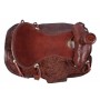 Sale Brown Tooled Comfy Padded Leather Saddle 16 17