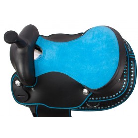 Turquoise Blue Dura Leather Youth Kids Pony Saddle 12 13