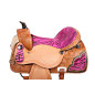 Pink Zebra Barrel Racing Western Horse Saddle 15 16