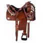 Crystal Tooled Western Barrel Racer Horse Saddle Tack 14 16