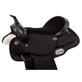 Black Gaited Western Synthetic Horse Saddle Tack 17