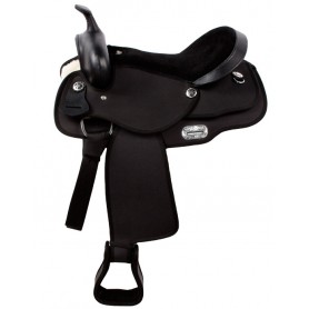 Beautiful Black Synthetic Cordura Saddle Tack 16