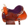 Purple Crystal Barrel Racing Western Horse Saddle 15 16