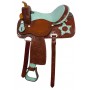 Turquoise Star Barrel Racing Western Horse Saddle 16