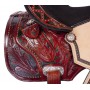 Black Inlay Studded Rough Out Barrel Horse Saddle 15