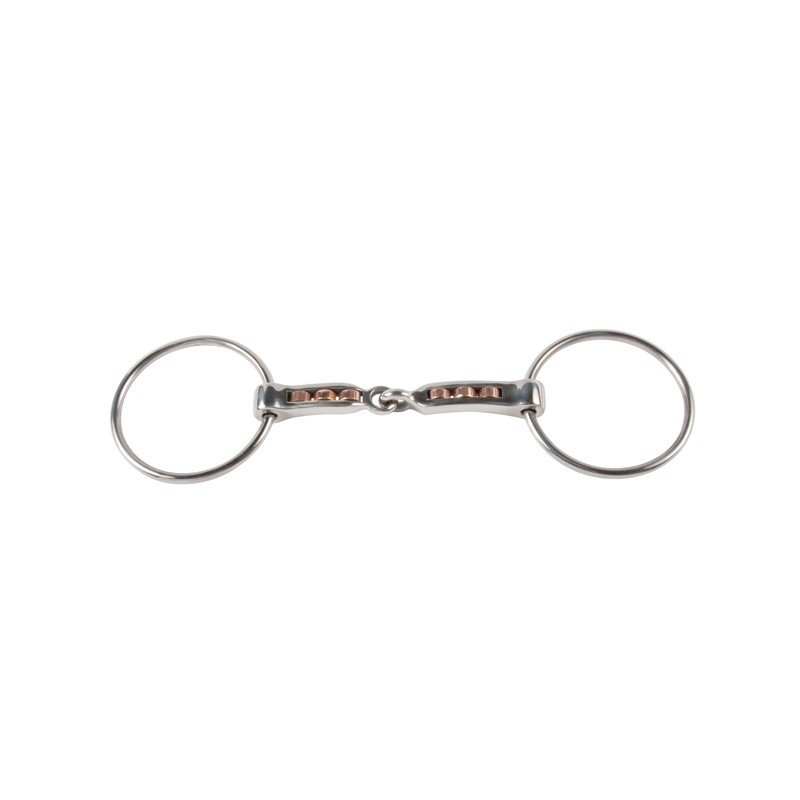 Loose Ring Copper Roller Snaffle Mouth Bit