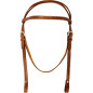 Basket Weave Tooled Western Horse Headstall Breast Collar Set