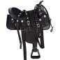 New 15 16 Black Trail Synthetic Western Horse Saddle Tack