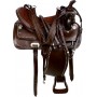 Silver Studded Brown Western Show Parade Horse Saddle 16