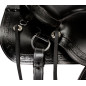 Black Leather Western Treeless Horse Saddle Tack 16