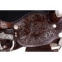 Dark Brown Floral Silver Show Western Horse Saddle Tack 16