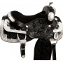 Black Floral Silver Show Western Horse Saddle Tack 18