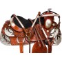 Mahogany Silver Carved Western Horse Show Saddle 16