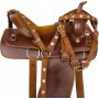 Brown Texas Trail Dura Leather Western Horse Saddle Tack