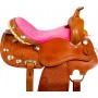 Pink Crystal Barrel Racer Western Horse Saddle Tack 16