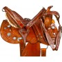 Hand Carved Studded Barrel Racer Western Horse Saddle 14 16