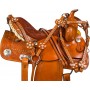Crystal Tooled Barrel Racing Western Horse Saddle 14 16