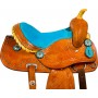 Turquoise Crystal Pony Youth Kids Western Saddle Tack 10 13