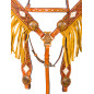 Custom Western Horse Headstall Breast Collar Fringe Tack Set