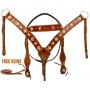 Star Headstall Breast Collar Western Horse Tack Set