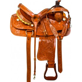 9778 STUDDED ROPING RANCH WORK TRAIL WESTERN HORSE SADDLE TACK 15 16