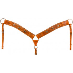 9795 Studded Cross Headstall Breast Collar Western Horse Tack Set