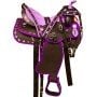 Purple Diamond Synthetic Western Horse Saddle Tack 14.5