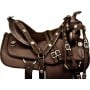 Black Synthetic Western Pleasure Trail Horse Saddle 14 15